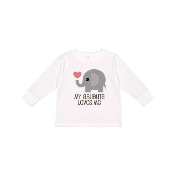 Inktastic My Abuelita Loves Me Grandchild Gift Boys or Girls Long Sleeve Toddler T-Shirt