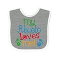 thumbnail image 1 of Inktastic My Abuelo Loves Me Boys or Girls Baby Bib, 1 of 4