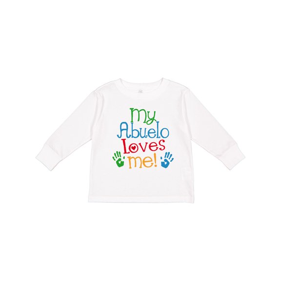 Inktastic My Abuelo Loves Me Boys or Girls Long Sleeve Toddler T-Shirt