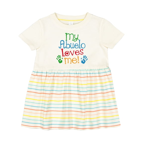 Inktastic My Abuelo Loves Me Girls Baby Dress