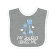 thumbnail image 1 of Inktastic My Abuelo Loves Me Grandson Boys Baby Bib, 1 of 3