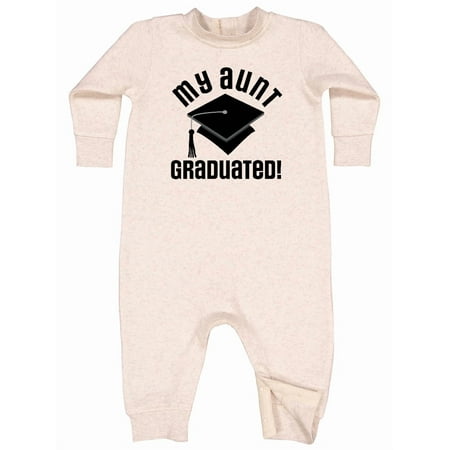 Inktastic My Aunt Graduated Niece Nephew Baby Fleece Romper