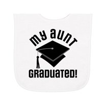 Inktastic My Aunt Graduated Niece Nephew Baby Terry Cloth Bib