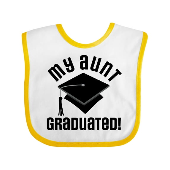 Inktastic My Aunt Graduated Niece Nephew Boys or Girls Baby Bib