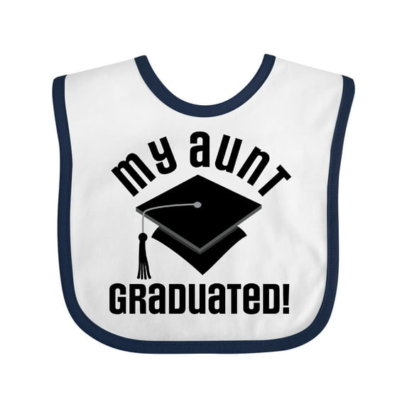 Inktastic My Aunt Graduated Niece Nephew Boys or Girls Baby Bib