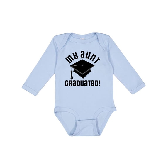 Inktastic My Aunt Graduated Niece Nephew Boys or Girls Long Sleeve Baby Bodysuit
