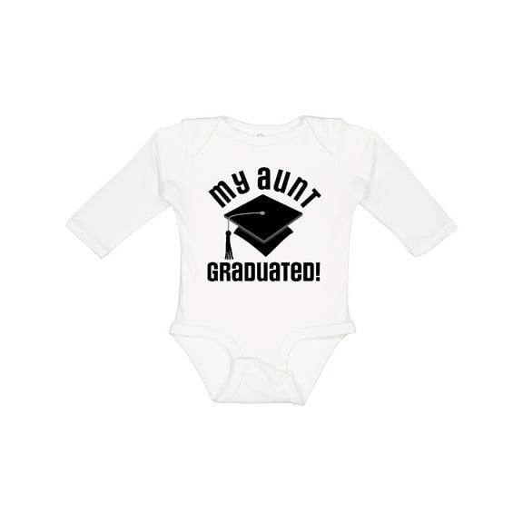Inktastic My Aunt Graduated Niece Nephew Boys or Girls Long Sleeve Baby Bodysuit