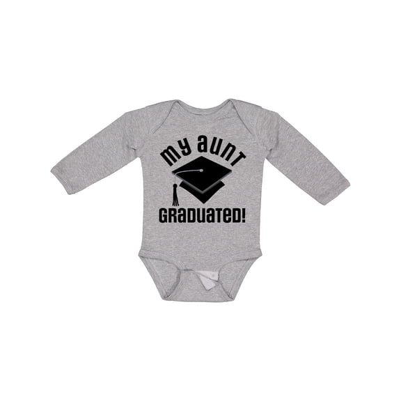 Inktastic My Aunt Graduated Niece Nephew Boys or Girls Long Sleeve Baby Bodysuit