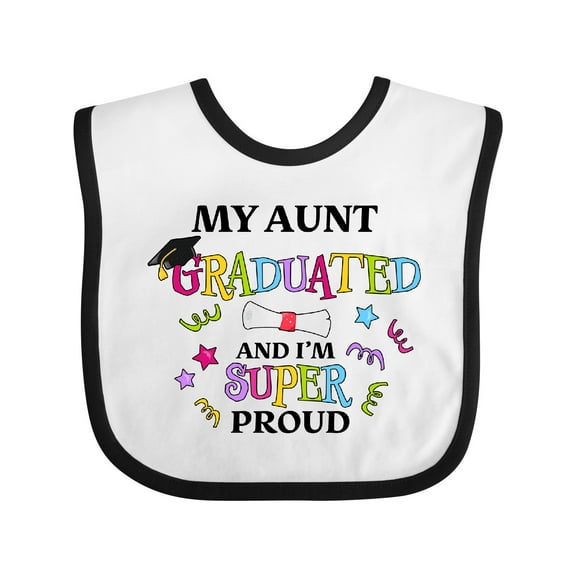 Inktastic My Aunt Graduated and I'm Super Proud Boys or Girls Baby Bib
