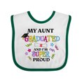 thumbnail image 1 of Inktastic My Aunt Graduated and I'm Super Proud Boys or Girls Baby Bib, 1 of 4