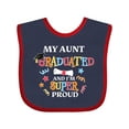 thumbnail image 1 of Inktastic My Aunt Graduated and I'm Super Proud Boys or Girls Baby Bib, 1 of 4