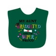 thumbnail image 1 of Inktastic My Aunt Graduated and I'm Super Proud Boys or Girls Baby Bib, 1 of 4