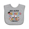 thumbnail image 1 of Inktastic My Aunt Graduated and I'm Super Proud Boys or Girls Baby Bib, 1 of 4