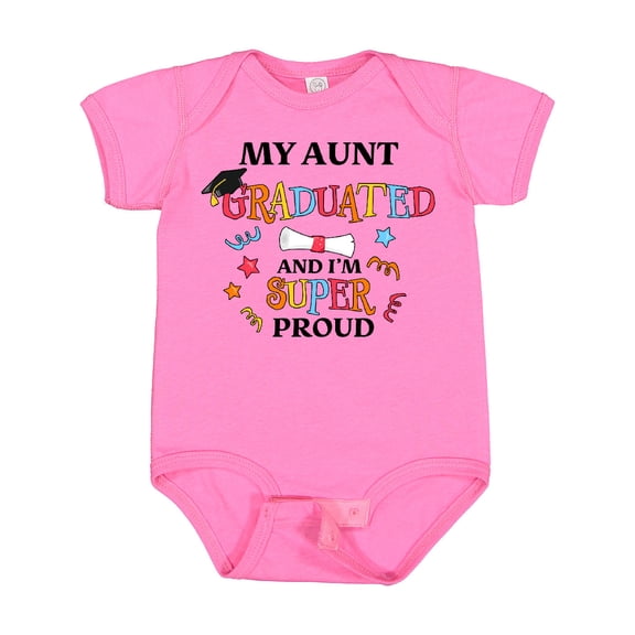 Inktastic My Aunt Graduated and I'm Super Proud Boys or Girls Baby Bodysuit