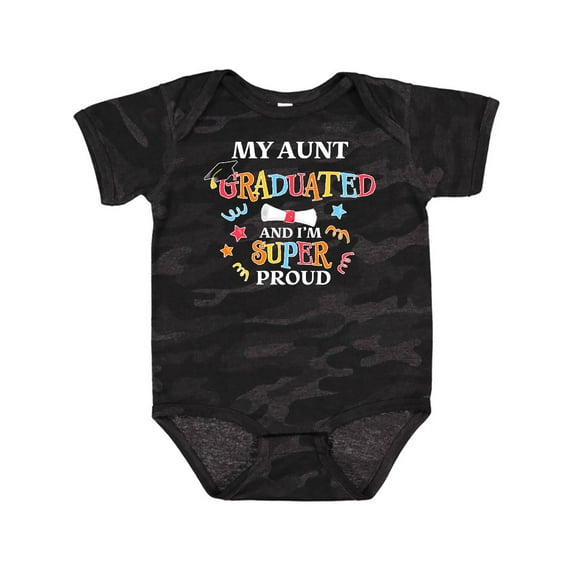 Inktastic My Aunt Graduated and I'm Super Proud Boys or Girls Baby Bodysuit