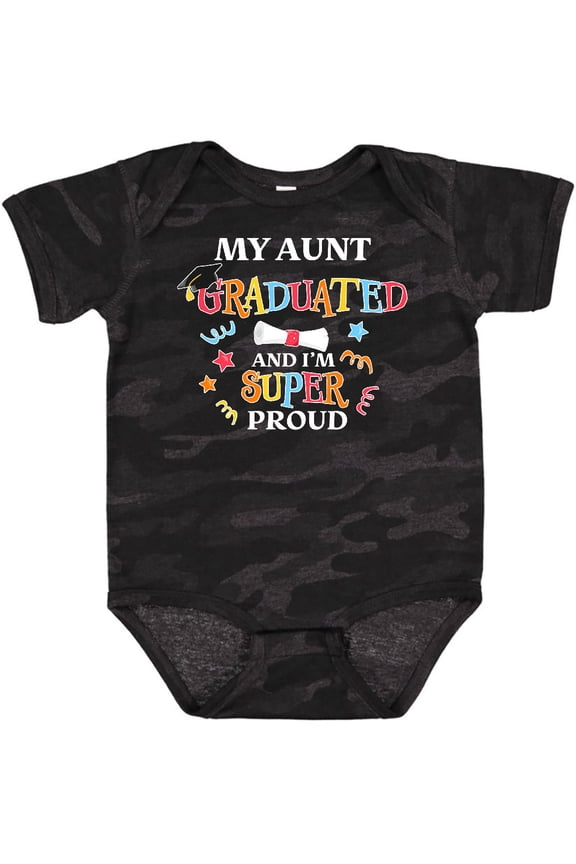 My Aunt Graduated and I'm Super Proud Boys or Girls Baby Bodysuit