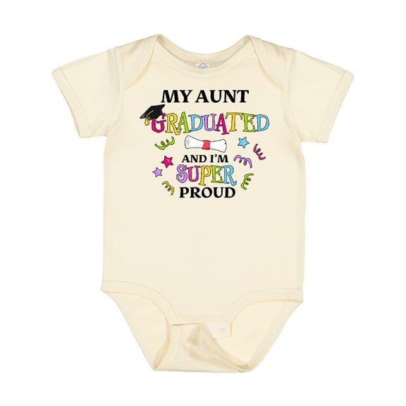 Inktastic My Aunt Graduated and I'm Super Proud Boys or Girls Baby Bodysuit
