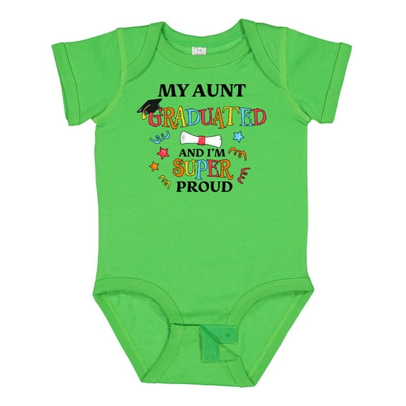 Inktastic My Aunt Graduated and I'm Super Proud Boys or Girls Baby Bodysuit