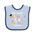 thumbnail image 1 of Inktastic My Aunt Graduated and I'm Super Proud Boys or Girls Baby Bib, 1 of 4