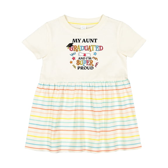 Inktastic My Aunt Graduated and I'm Super Proud Girls Baby Dress