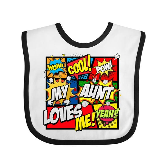 Inktastic My Aunt Love Me Boys or Girls Baby Bib