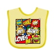 thumbnail image 1 of Inktastic My Aunt Love Me Boys or Girls Baby Bib, 1 of 4