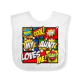 thumbnail image 1 of Inktastic My Aunt Love Me Boys or Girls Baby Bib, 1 of 4