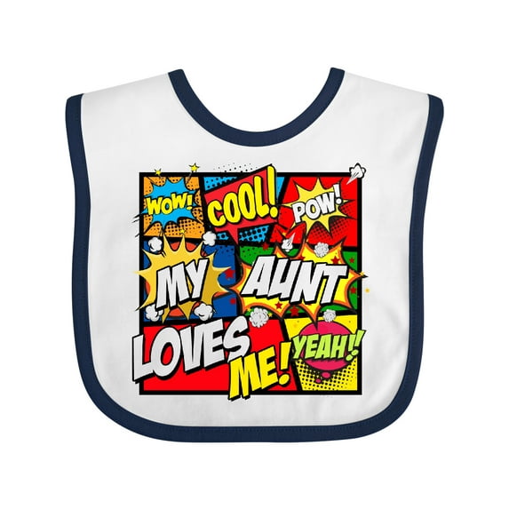 Inktastic My Aunt Love Me Boys or Girls Baby Bib