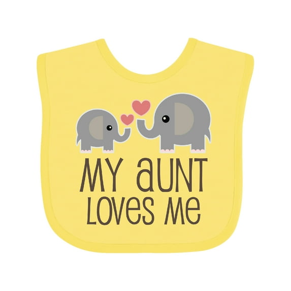 Inktastic My Aunt Loves Me Boys or Girls Baby Bib