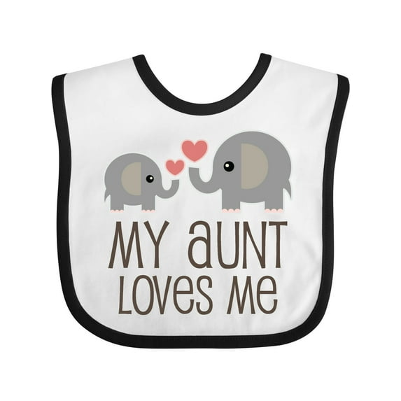 Inktastic My Aunt Loves Me Boys or Girls Baby Bib