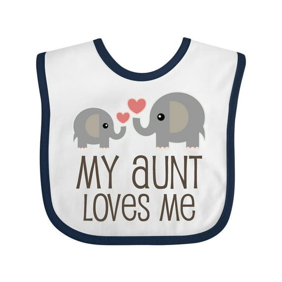 Inktastic My Aunt Loves Me Boys or Girls Baby Bib