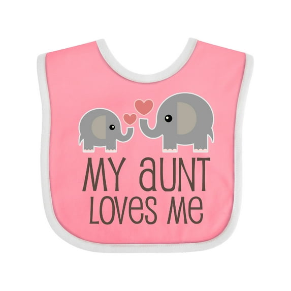 Inktastic My Aunt Loves Me Boys or Girls Baby Bib