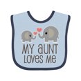 thumbnail image 1 of Inktastic My Aunt Loves Me Boys or Girls Baby Bib, 1 of 4