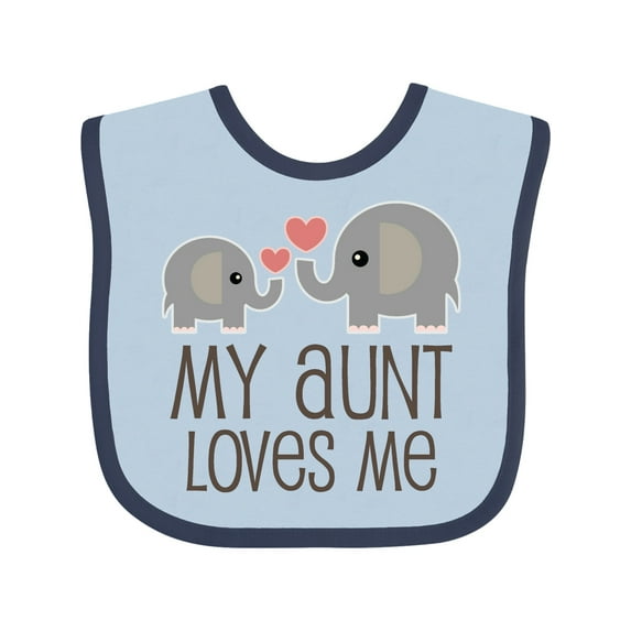 Inktastic My Aunt Loves Me Boys or Girls Baby Bib