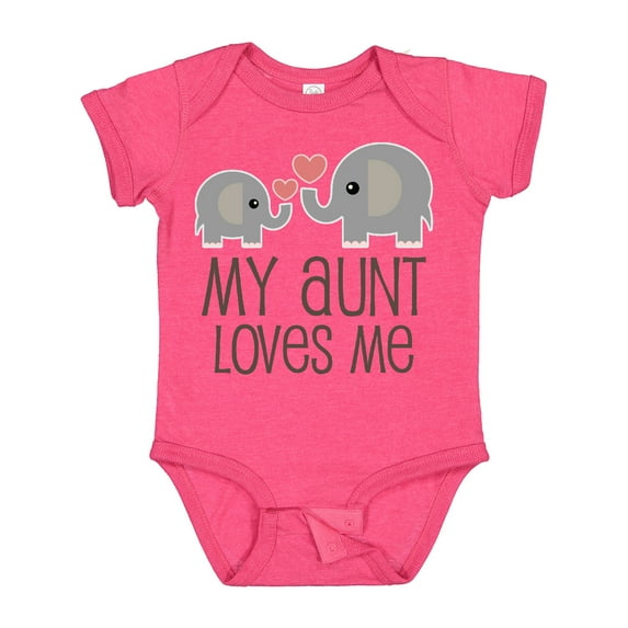 Inktastic My Aunt Loves Me Boys or Girls Baby Bodysuit