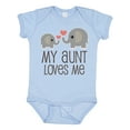thumbnail image 1 of Inktastic My Aunt Loves Me Boys or Girls Baby Bodysuit, 1 of 5