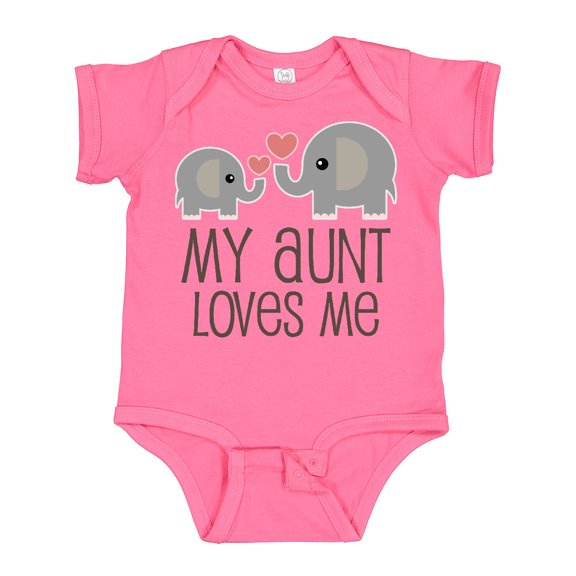 Inktastic My Aunt Loves Me Boys or Girls Baby Bodysuit