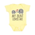 thumbnail image 1 of Inktastic My Aunt Loves Me Boys or Girls Baby Bodysuit, 1 of 5
