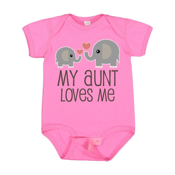 Inktastic My Aunt Loves Me Boys or Girls Baby Bodysuit
