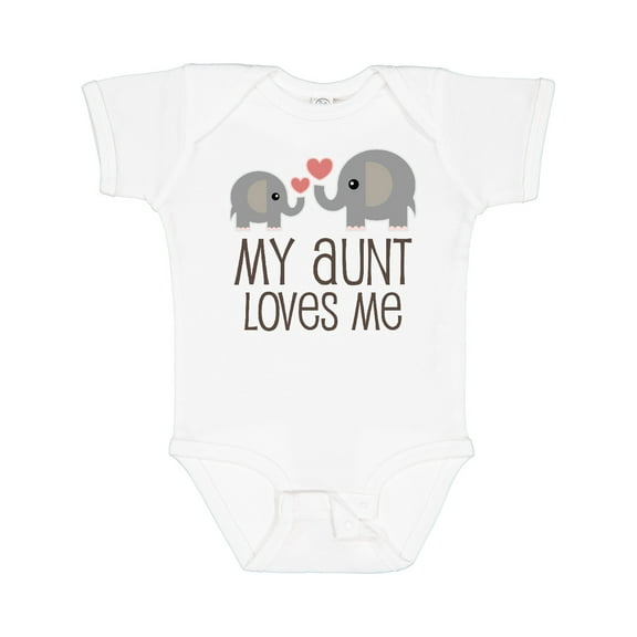 Inktastic My Aunt Loves Me Boys or Girls Baby Bodysuit