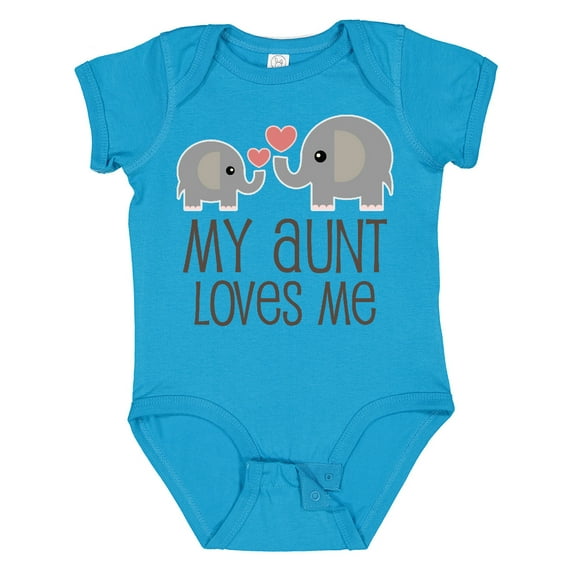 Inktastic My Aunt Loves Me Boys or Girls Baby Bodysuit