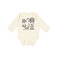 thumbnail image 1 of Inktastic My Aunt Loves Me Boys or Girls Long Sleeve Baby Bodysuit, 1 of 5