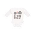 thumbnail image 1 of Inktastic My Aunt Loves Me Boys or Girls Long Sleeve Baby Bodysuit, 1 of 5