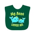 thumbnail image 1 of Inktastic My Aunt Loves Me Cute Narwhal Boys or Girls Baby Bib, 1 of 4