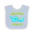 thumbnail image 1 of Inktastic My Aunt Loves Me Cute Narwhal Boys or Girls Baby Bib, 1 of 4