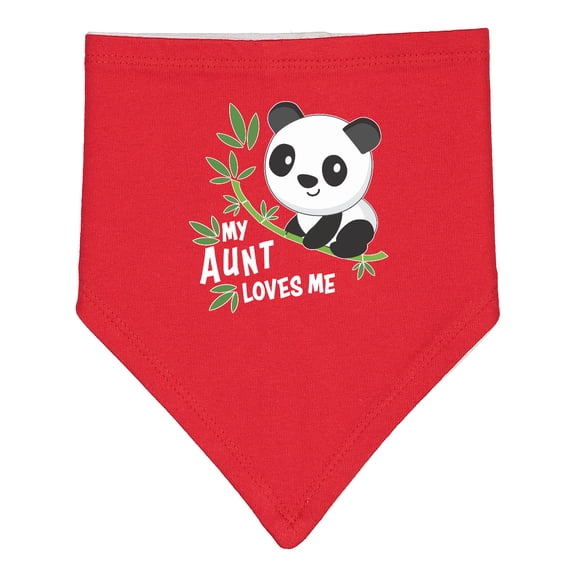 Inktastic My Aunt Loves Me Cute Panda Baby Bandana Bib