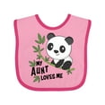 thumbnail image 1 of Inktastic My Aunt Loves Me Cute Panda Boys or Girls Baby Bib, 1 of 4