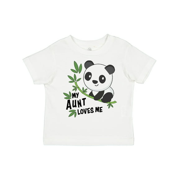 Inktastic My Aunt Loves Me Cute Panda Boys or Girls Toddler T-Shirt