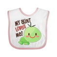 thumbnail image 1 of Inktastic My Aunt Loves Me- Cute Turtle Boys or Girls Baby Bib, 1 of 4