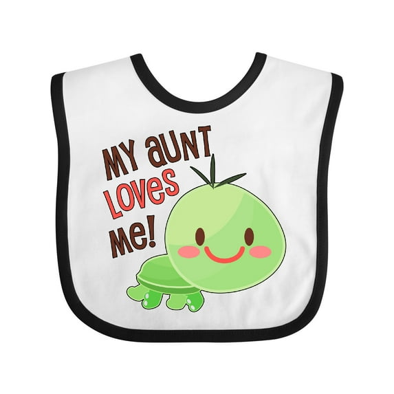 Inktastic My Aunt Loves Me- Cute Turtle Boys or Girls Baby Bib